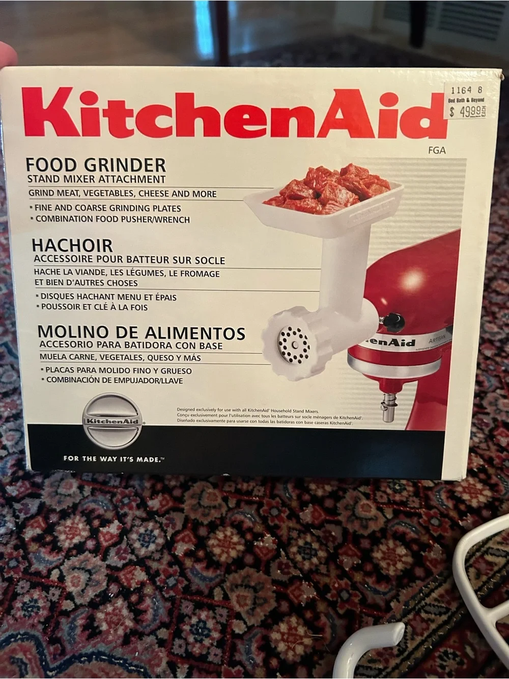 EUC KitchenAid standing mixer in green with Stainless Steel bowl